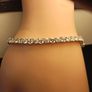 Rhodium Plated Sterling Silver 13 carat Moissanite Tennis Bracelet Image 3