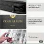 Coin Collection Holder For Collectors, 260 Pockets Coins Collecting Album With Zipper And Handle. Coin Display Storage Case For Money Currency Collection  (Box/folder Only) no coin slots transparent , u have to get them separatly Image 5