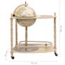 Freestanding Globe Bar Wind Stand Eucalyptus Wood Green Image 6