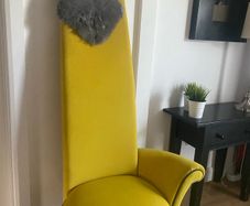 Beautiful Yellow Velvet Chair