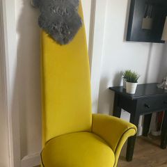 Beautiful Yellow Velvet Chair