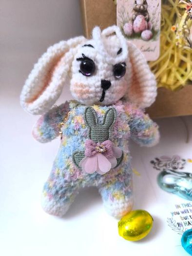 Handmade Easter Bunny in Gift Box,Cute Personalised Bunny, Perfect Gift