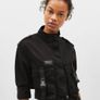 BERSHKA Black Military Style Buckle Detail Jacket! Image 4