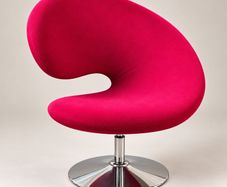 Retro pink fuchsia swivel chair