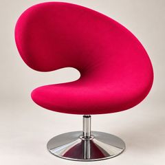 Retro pink fuchsia swivel chair