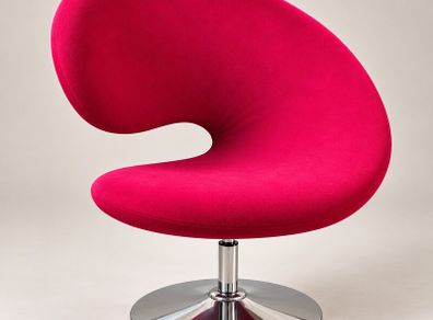 Retro pink fuchsia swivel chair