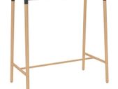 Bar Table Grey 120x60x105 cm MDF & Solid Beechwood