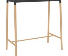 Bar Table Grey 120x60x105 cm MDF & Solid Beechwood