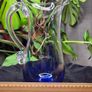 Jerpoint Glass Large Handcrafted Studio Art Glass Pitcher Cobalt Blue Image 7