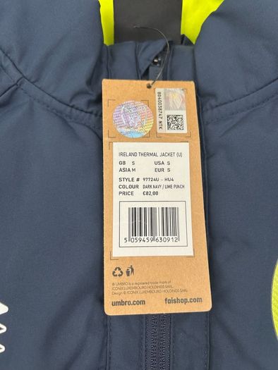 NEW Umbro Ireland Padded Jacket Mens Small