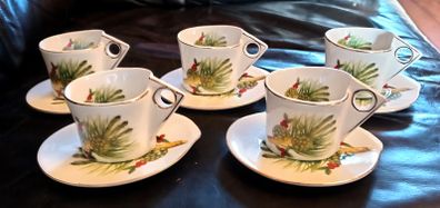 Five Ashford Collection Expresso Cups and Saucers
