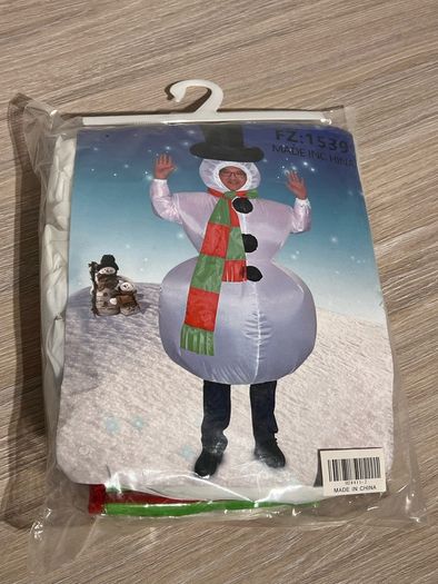Inflatable Snowman's Costume Brand New