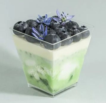 Plastic dessert cup pyramid (50 pcs)