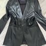 M&S Black Croc Faux Leather Blazer | Size 8 (BNNW) Image 2
