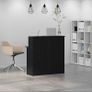 Reception Desk Black 100x50x103.5 cm Image 3