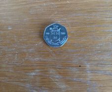 millennium 50 pence coin