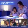 Wake Up Light, Sunvook Alarm Clock Colored Sunrise Simulation LED Digital Alarm Clock Touch Control Dimmable Bedside Lamp with 5 Natural Sounds Rechargeable, 3 Brightness Levels, 256 Color RGB Mode Image 3