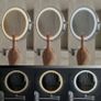 Makeup Cosmetic Vanity Mirror Bathroom Dressing Room Vanity Table Dual LED Battery USB Charging Black Chrome Brushed Vintage Gold Image 10