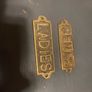 Solid brass ladies and gents plaques Image 2