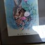 picture with rabbit old picture signed . Image 6