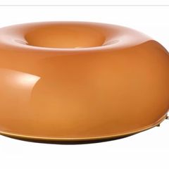 IKEA VARMBLIXT LED table/wall lamp, orange glass/round, 30 cm