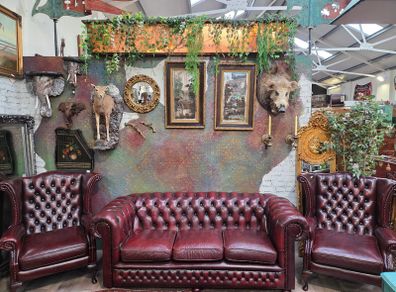 Leather Chesterfield Suite