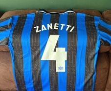 Javier Zanetti signed Inter Milan jersey
