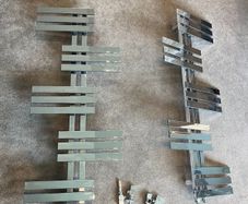 Two designer towel radiators