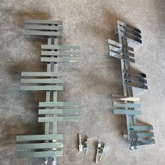 Two designer towel radiators