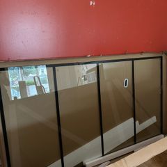 1200mm Flair black rectangle wetroom panel