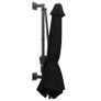 Wall-Mounted Parasol with Metal Pole 300 cm Black Image 2