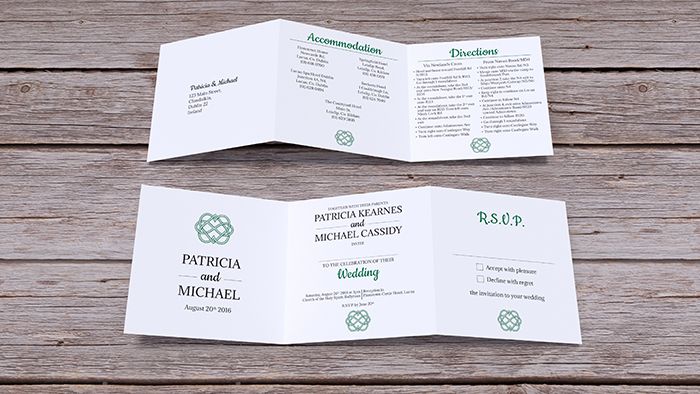 Floral Trifold Wedding Invites