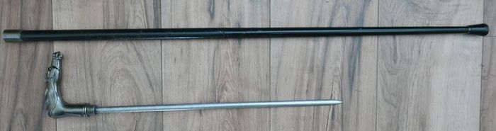 Vintage Sword Stick with  head handle (length 36", blade length 21") (metal walking stick)