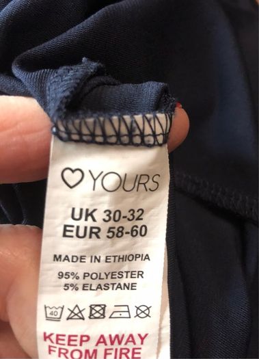Yours heavy navy blouse (size 30)