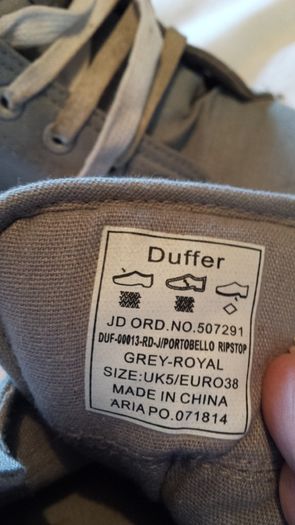 Duffer grey royal blue runnerboot