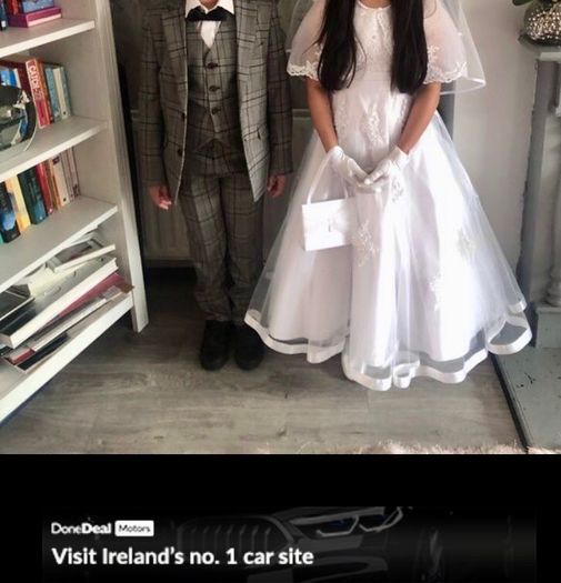 Stunning twin communion outfits