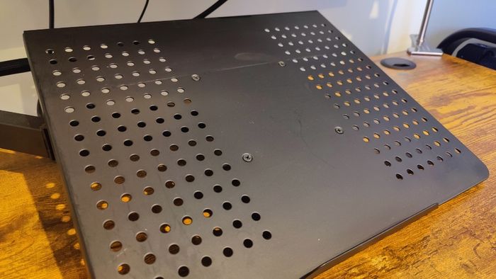 Monitor stand with laptop tray (monitor not included)