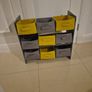 kid space themed storage rack and baskets,Grey and Yellew baskets Image 2