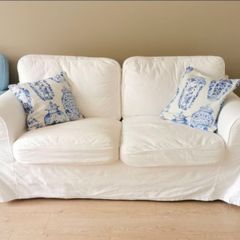 Ektorp Sofa Cover for 2-seater sofa, white