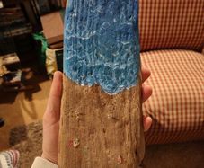 Driftwood Seaside Painting