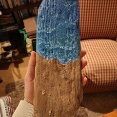 Driftwood Seaside Painting