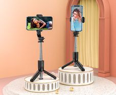 Live Broadcast BT Control Tripod Selfie Stick
