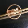 Vintage 9ct Gold 375 Gold Faux Pearl Brooch | Retro Jewelry 1,9g Image 8