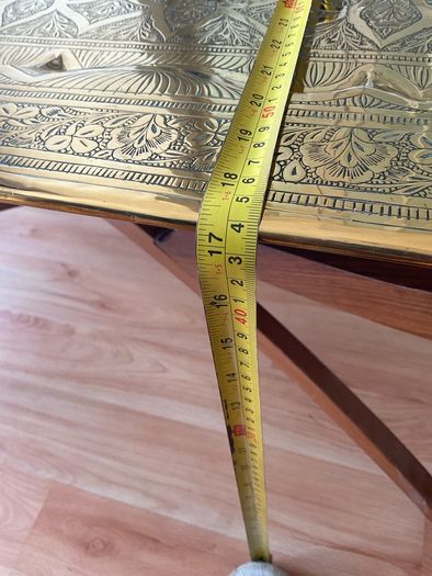 Stunning vintage antique brass folding coffee table