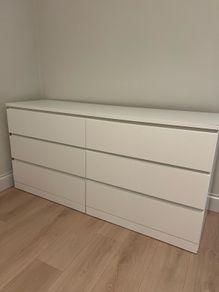 malm white drawer