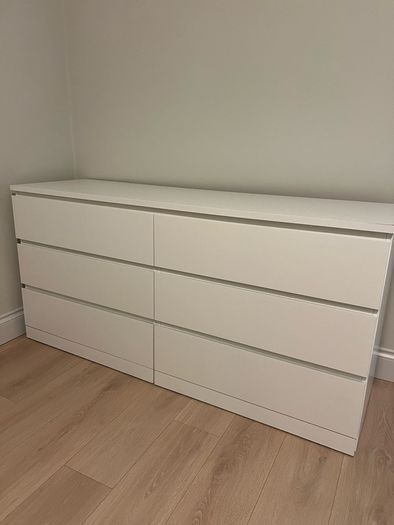 malm white drawer
