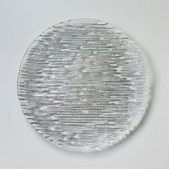 Rosenthal Studio Line "Frosted Glass"  glass plate  with makers stamp   Diameter 23 cm