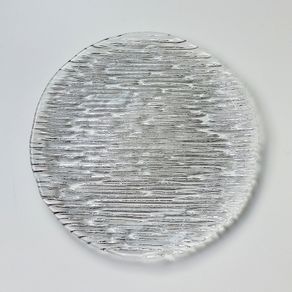 Rosenthal Studio Line "Frosted Glass"  glass plate  with makers stamp   Diameter 23 cm