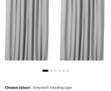 VILBORG Grey IKEA Curtains (pair)