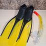 Crane diving flippers size Uk 6-7 EU 40-41 with snorkel breathing tube Image 2